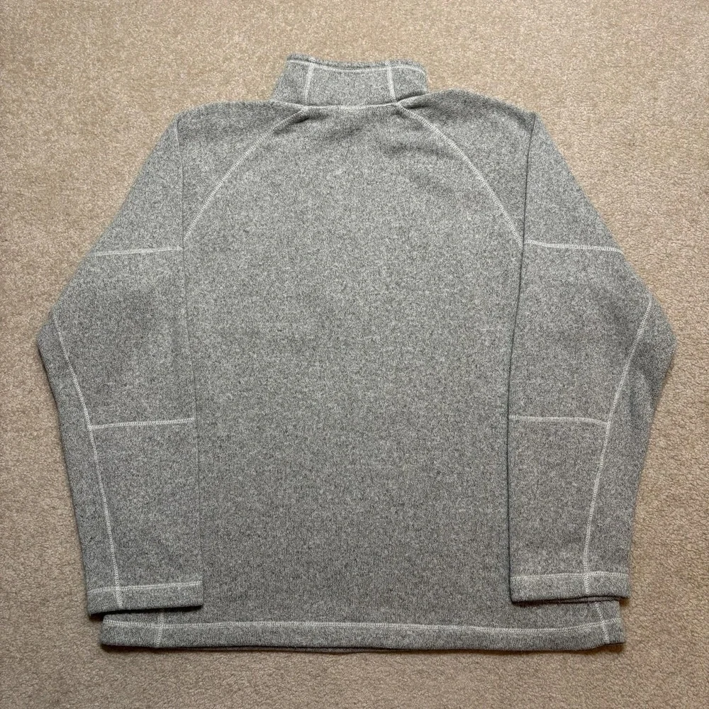 The North Face Fleece Pullover Mens XL Gray 1/4 Zip Mock Neck Hiking Outdoor